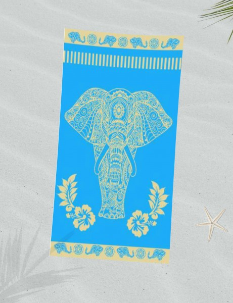 Hamamtuch Elefant blau ca.95x170cm