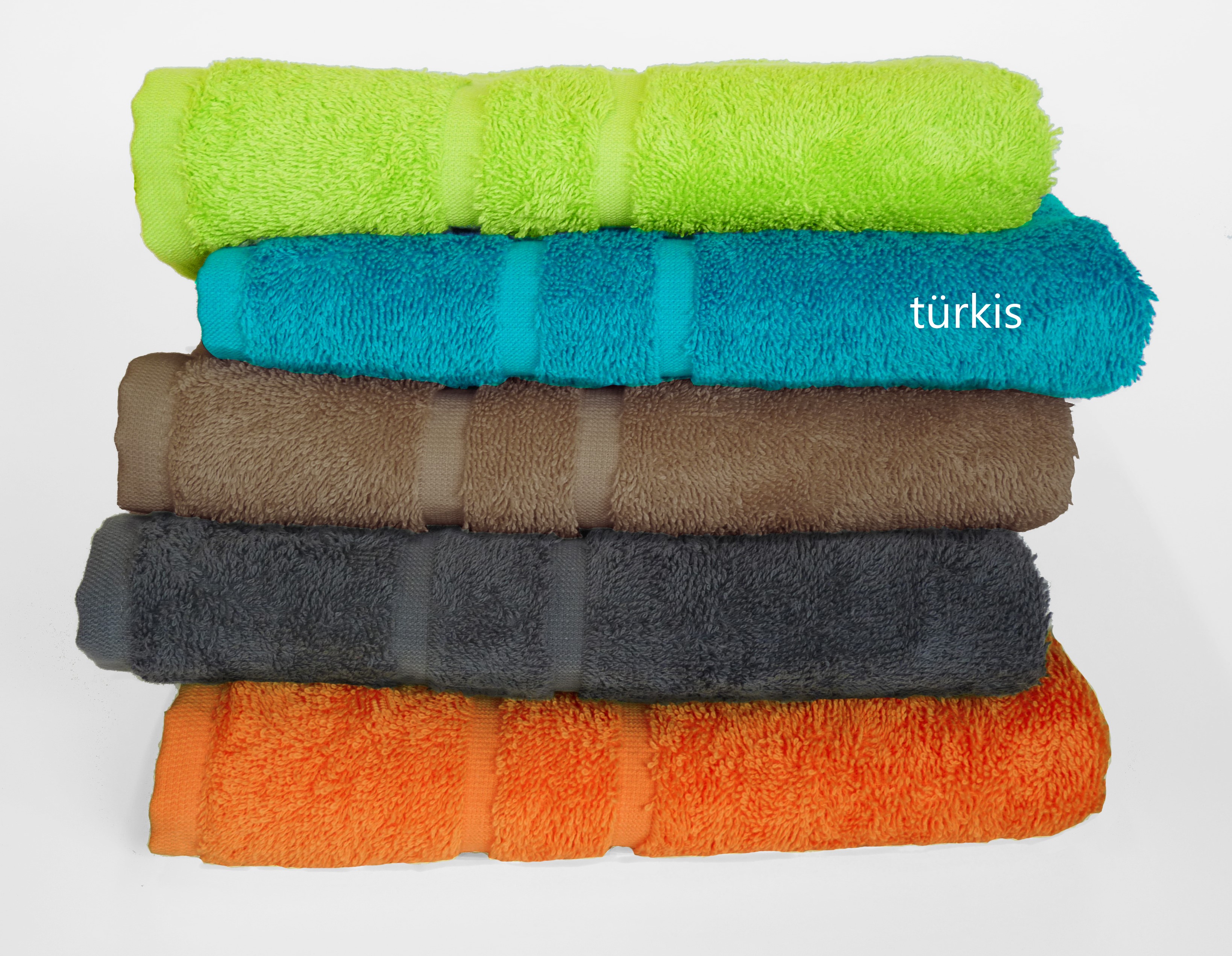 Frottier Handtuch 50x100 cm aus 100% Baumwolle verschiedene Farben 