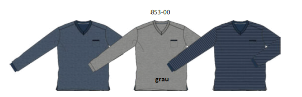 Herren Shirt 853-00 grau