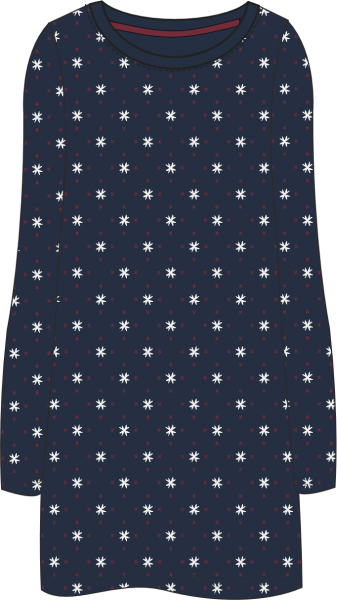 Damen Sleepshirt 275 marine gemustert